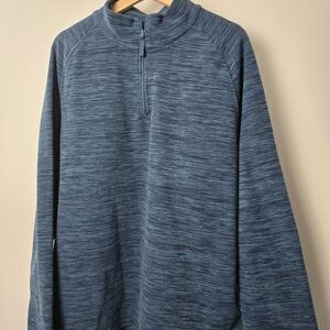 Men's Blue Heather Zip-Up Sweater